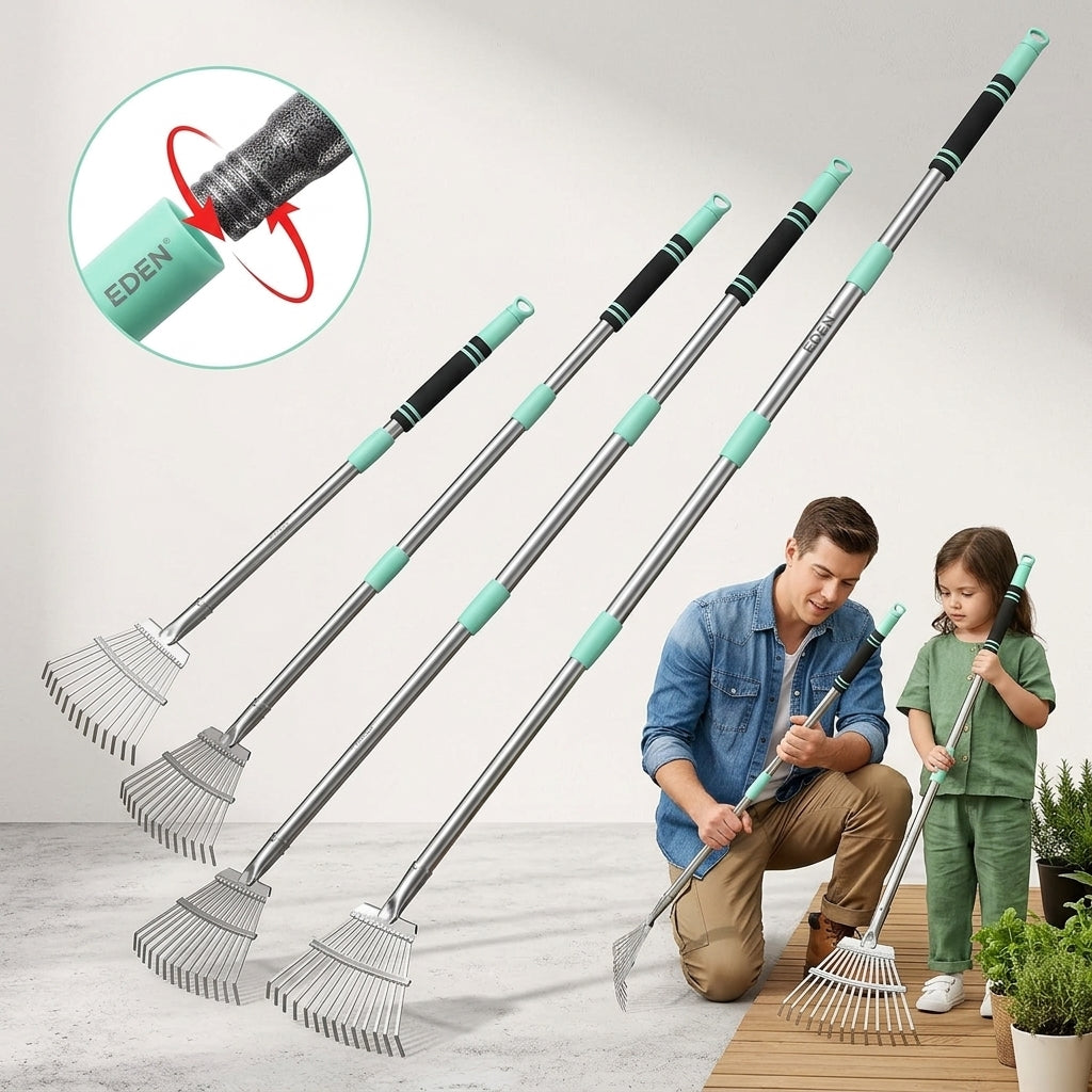   11-tine adjustable garden rake