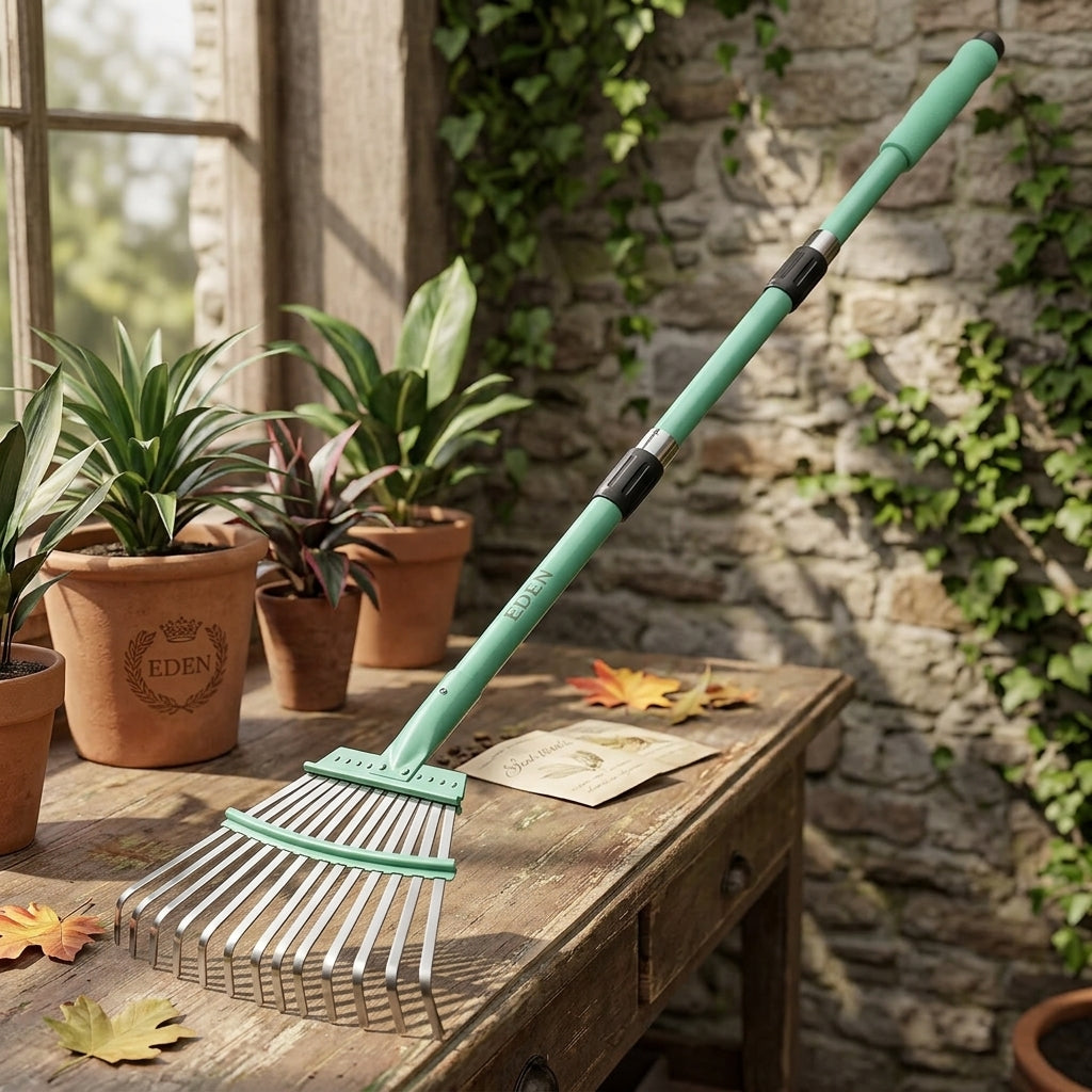   72-inch narrow steel tine leaf rake